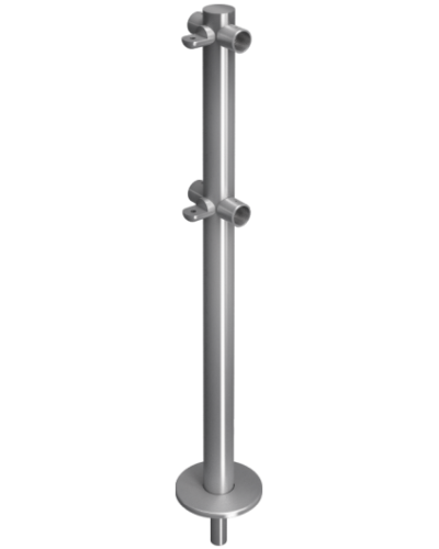 Стойка ограждения съемная Т-образная с 2-мя полупетлями Oxgard ВЗР 1996Р.20-04 в Рубцовске Ограждения Pintop.ru