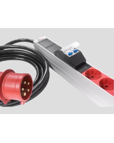 Верт блок розеток, мониторинг, измерение, 3 фазы 16А, 30S, 2100 мм, вх IEC 309, шнур 3м REM R-MC8-3x16-30S-MI-2100-3-3PN в Рубцовске Блоки розеток Pintop.ru