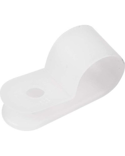 Кабельная скоба под винт 6 мм, белая, упаковка 50 шт. REXANT (07-4406) в Рубцовске Держатели, клипсы, скобы Pintop.ru