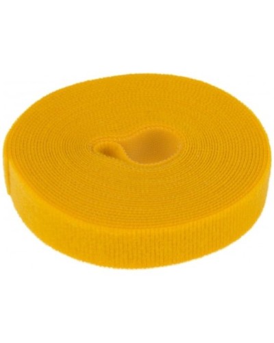 Лента-липучка многоразовая 5 м х 20мм, желтая (1 шт/уп) REXANT 07-7522 в Рубцовске Монтажные материалы Pintop.ru