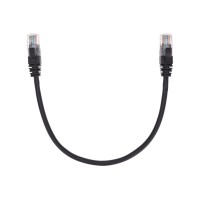 Патч-корд U/UTP, CAT 5e, RJ45-RJ45, 26AWG, LSZH, черный, 0,3м REXANT 02-0102-03
