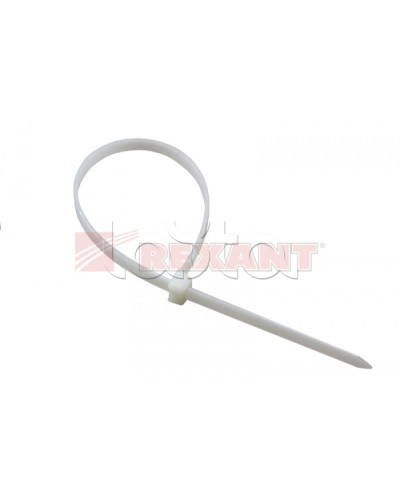 Хомут-стяжка нейлоновый, многоразовый 3х100 мм СКМ-100 белый (100шт/уп) REXANT 07-0109 в Рубцовске Стяжки-хомуты Pintop.ru