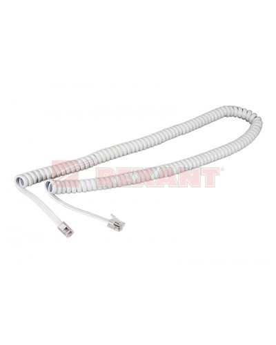 Шнур витой трубочный телефонный белый 7 м (10шт/уп) REXANT 18-2071 в Рубцовске Патч-корды и пигтейлы Pintop.ru