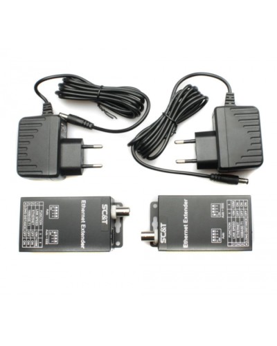 Комплект удлинителей Ethernet по коаксиальному кабелю до 1000м SC&T IP09CK в Рубцовске Видеоусилители, Модуляторы, Делители Pintop.ru