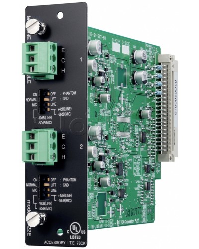 Модуль микрофонных / линейных входов (моно, 20 бит) TOA D-922E в Рубцовске Системы оповещения и трансляции TOA Pintop.ru