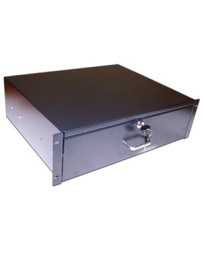 Ящик выдвижной 19, с замком, 2U, черный TWT TWT-CB-DRW-2U в Рубцовске Аксессуары для стоек и шкафов Pintop.ru