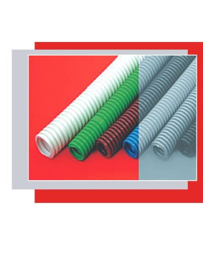 Труба гофрированная ПНД тяжелая диам 50 мм, с зондом Экопласт 21150 в Рубцовске Труба гофрированная Pintop.ru