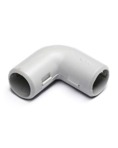 Угол 90° (из двух частей) для труб D16 мм, без галогена Экопласт 41216HF в Рубцовске Повороты, муфты, тройники Pintop.ru