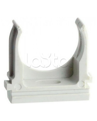 Держатель (клипса) для гофрированной или жесткой гладкой трубы D20 мм, без галогена Экопласт 41720HF в Рубцовске Держатели, клипсы, скобы Pintop.ru