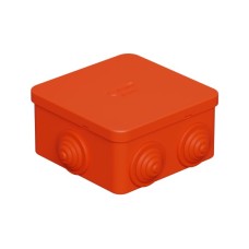 Коробка огн. E110, о/п 85х85х50мм,без галогена, 12 вых., IP55, 4P, оранж. Экопласт (43211HF)