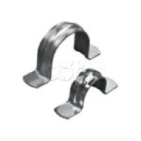 Скоба оцинкованная двухлапковая без монтажного отверстия, для трубы D50мм (1уп = 50шт) Экопласт (43651)