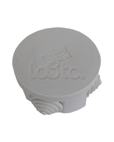 Коробка распределительная о/п с крышкой D65х35 мм, 4 вых., без галогена Экопласт 44004HF в Рубцовске Распределительные коробки Pintop.ru