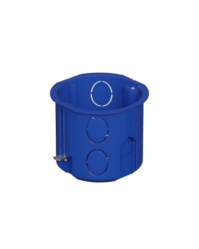 Коробка установочная для г/к D68x62мм с металл. лапками, межцентр 71мм, цвет синий IP20 Экопласт (44665) в Рубцовске Распределительные коробки Pintop.ru