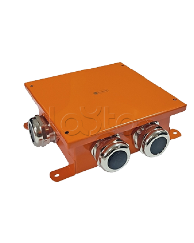 SMB120 Коробка металлическая, огн. E-110,о/п 120х120х60, 4 метал. гермоввода, IP66, 10P, (1,5-4 мм2), цвет оранж. Экопласт (56164) в Рубцовске Распределительные коробки Pintop.ru