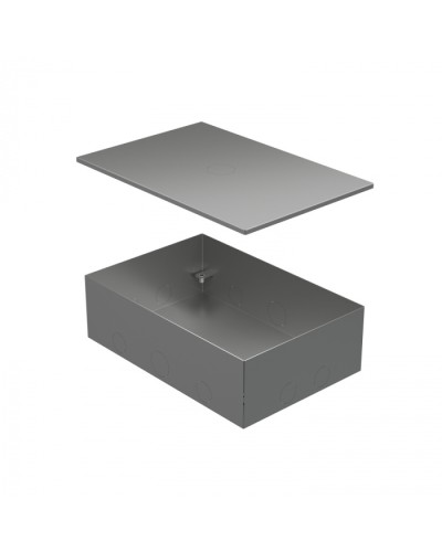 BOX/6-8 Металлическая коробка с крышкой для заливки в пол 249,6х167,6х75мм Экопласт (70161) в Рубцовске Распределительные коробки Pintop.ru