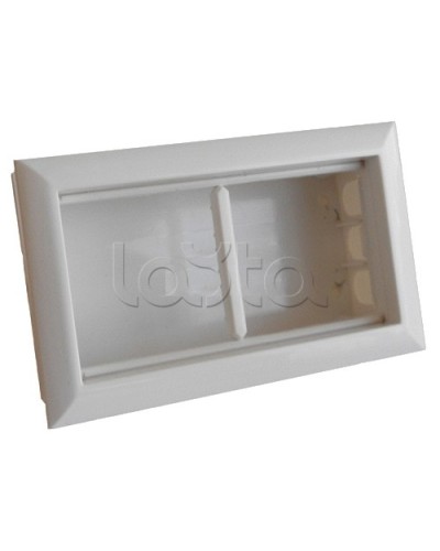 Коробка для открытой проводки на 2 поста 45х45 мм Экопласт 72944 в Рубцовске Распределительные коробки Pintop.ru