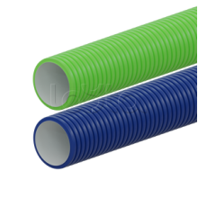 Вентиляционная труба гибкая двустенная для воздуховода (ПНД), антистатическая и антибактериальная D75мм, цвет красный (1шт=50м) Экопласт (803075RD)