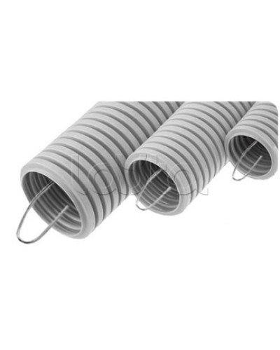 NR110 Усиленная двустен. труба ПНД гибкая, тип 750, SN16, с зондом, D110мм (50м) красный Экопласт (821110) в Рубцовске Труба гофрированная Pintop.ru