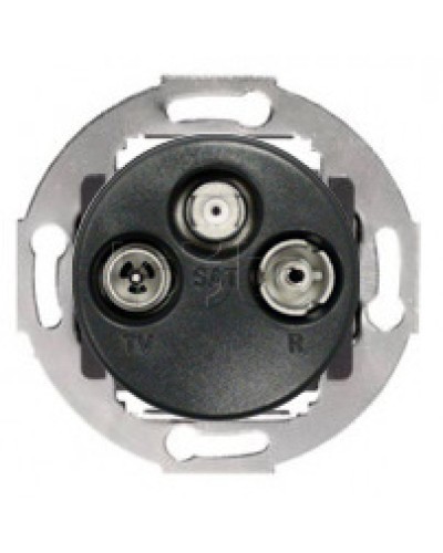 Механизм розетки TV+FM+SAT оконечный Vintage Экопласт 885400-1 в Рубцовске Розетки компьютерные и телефонные Pintop.ru