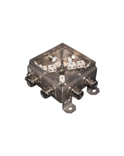 Коробка монтажная огнестойкая Гефест КМ-О (12к*6,0)-IP66 1212нерж, 8 вводов 123х123х60 в Рубцовске Распределительные коробки Pintop.ru