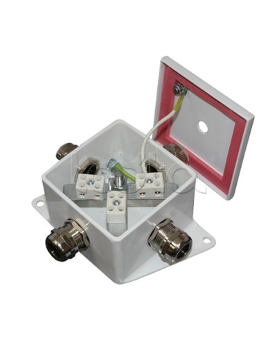 Коробка монтажная огнестойкая Гефест КМ-О (2к*10,0)-IP66, четыре ввода 80х80х68 в Рубцовске Распределительные коробки Pintop.ru