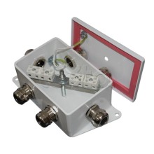 Коробка монтажная огнестойкая Гефест КМ-О (6к)-IP66-d, четыре ввода 120х80х68