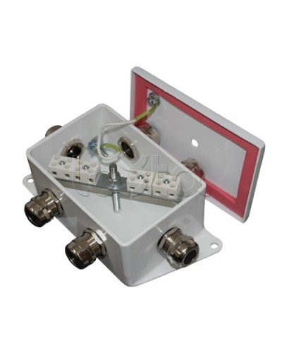 Коробка монтажная огнестойкая Гефест КМ-О (6к)-IP66-d, четыре ввода 120х80х68 в Рубцовске Распределительные коробки Pintop.ru