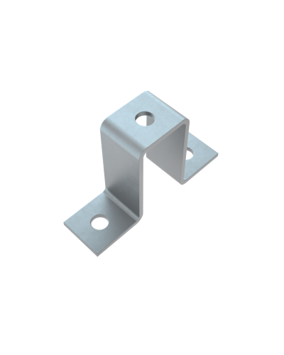 Прямоугольная скоба для двойного страт-профиля 41х82 мм КМ-Профиль (PS41-82) в Рубцовске Держатели, клипсы, скобы Pintop.ru