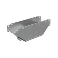 Т-ответвитель переходник 100х150-500 мм верт. c разворотом трассы на 90 гр. "ПЛЮС" (нижняя часть больше исходной) HD85 КМ-профиль (TDPVplus90-100-150-500 HD85)