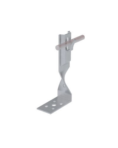 Угловой держатель зажимной скрученный для прутка Ø 5-8 мм H70 мм КМ-Профиль (UDZS-H70-D5-8) в Рубцовске Монтажные материалы Pintop.ru