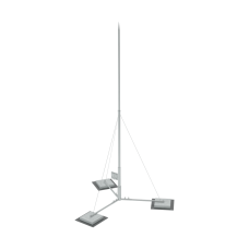 Вольностоящая молниеприемная мачта составная H7,1 м неразборное основание HD КМ-Профиль (TVMR-H7.1 HD)