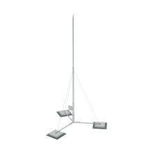 Вольностоящая молниеприемная мачта составная H8,1 м неразборное основание HD КМ-Профиль (TVMR-H8.1 HD)