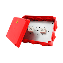 Коробка распределительная огнестойкая КРОПС-П4, IP54, габаритные размеры 150х110х70 мм, для кабелей сечением до 4 мм2, 6 клемм КМ-Профиль (FRJB-KM-P4-4-06-КРОПС-IP54)