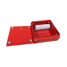 Коробка распределительная огнестойкая КРОПС, IP65, габаритные размеры 200х200х80 мм, для кабелей сечением до 4 мм2, 4 клеммыКМ-Профиль (FRJB-KM-ST6-4-04-КРОПС-IP65)