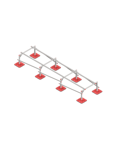 Опорная конструкция для установки оборудования TECHNORAPTOR FOOT 1000х4000 КМ-профиль (KM-TR-F-SSEI-1000-4000) в Рубцовске Системы видеонаблюдения Pintop.ru