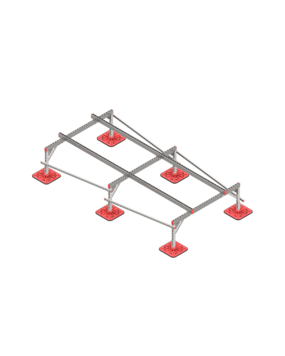 Опорная конструкция для установки оборудования TECHNORAPTOR FOOT 1500х3000 тип 1 КМ-профиль (KM-TR-F-SSEI-1500-3000-1) в Рубцовске Системы видеонаблюдения Pintop.ru
