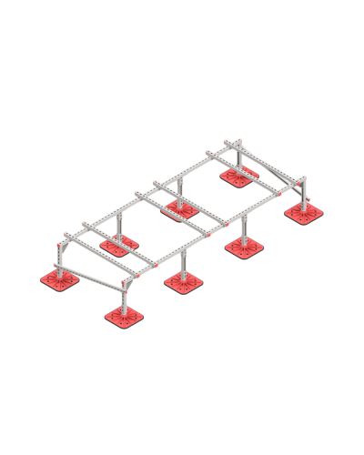 Опорная конструкция для установки оборудования TECHNORAPTOR FOOT 3000х1200 тип 1 КМ-профиль (KM-TR-F-SSEI-3000-1200-1) в Рубцовске Системы видеонаблюдения Pintop.ru