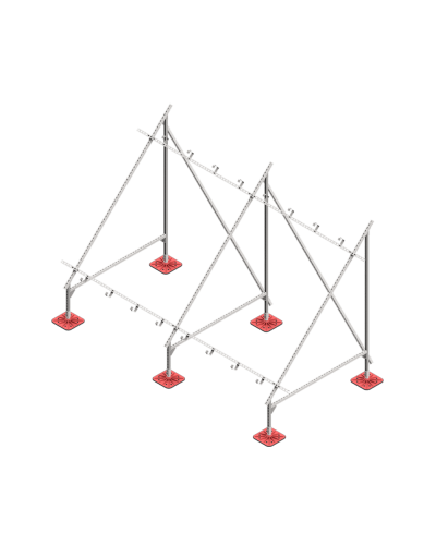 Опорная конструкция для установки нескольких солнечных панелей/коллекторов TECHNORAPTOR FOOT HD КМ-профиль (KM-TR-F-SSfMMPI-C HD) в Рубцовске Системы видеонаблюдения Pintop.ru