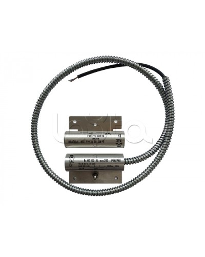 Извещатель охранный точечный магнитоконтактный взрывозащищённый Магнито-контакт Ех ИО102 Al исп.250, с магнитом М-100, с постоянно присоединенным кабелем в металлорукаве (штатно кабель 3х0,75 - 1м), 1Ex d IIC T6 Gb АТФЕ.425119.17 в Рубцовске Извещатели 