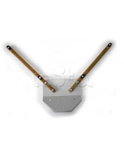 Узел с двумя стеклопластиковыми консолями для крепления двух блоковна плоскость заграждения, стены зданияили на другие электропроводные предметы Омега-микродизайн УКБ-22 в Рубцовске Кронштейны и планки для извещателей Pintop.ru