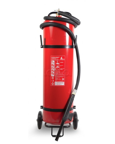 Огнетушитель ПОЖТЕХНИКА ОП-80(з) МИГ на тележке с перекрывным стволом, (баллон 100л., ОТВ-80кг) в Рубцовске Огнетушители Pintop.ru