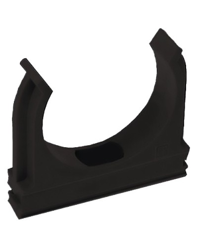 Крепёж-клипса для труб Полистирол черная д25 (100шт/1000шт уп/кор) Промрукав (02725ч) в Рубцовске Держатели, клипсы, скобы Pintop.ru