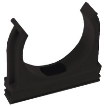 Крепёж-клипса для труб Полистирол черная д32 (25шт/500шт уп/кор) Промрукав (02732ч)