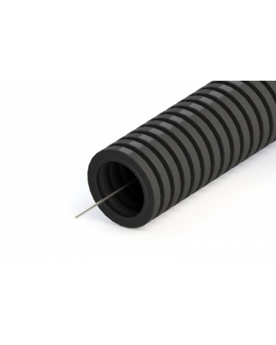 Труба гофрированная ПНД лёгкая 350 Н безгалогенная (HF) стойкая к ультрафиолету черная с/з д25 (50м/2600м уп/пал) Промрукав 161558 в Рубцовске Труба гофрированная Pintop.ru