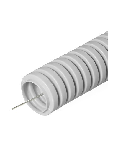 Труба гофрированная ПВХ тяжелая 750 Н серая с/з д20 (100м/4800м уп/пал) Промрукав PR.0120410 в Рубцовске Труба гофрированная Pintop.ru