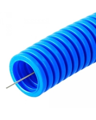 Труба гофрированная ПП лёгкая 350 Н безгалогенная (HF) синяя с/з д20 (100м/4800м уп/пал) Промрукав (PR02.0052) в Рубцовске Труба гофрированная Pintop.ru