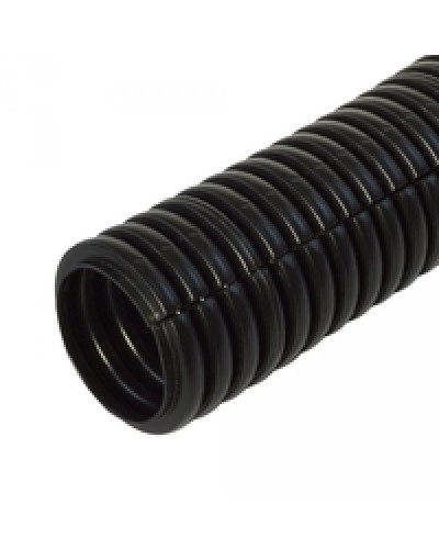 Труба гофрированная ПП лёгкая 350 Н безгалогенная (HF) разрезная черная д25 (50м/2600м уп/пал) Промрукав PR02.0065 в Рубцовске Труба гофрированная Pintop.ru