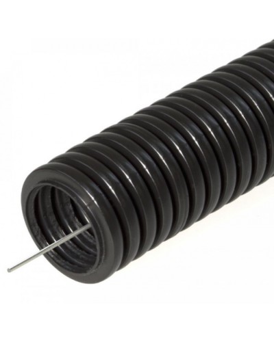 Труба гофрированная ПНД легкая 350 Н безгалогенная (HF) стойкая к ультрафиолету черная с/з д25 (10м/уп) Промрукав (PR02.0126) в Рубцовске Труба гофрированная Pintop.ru
