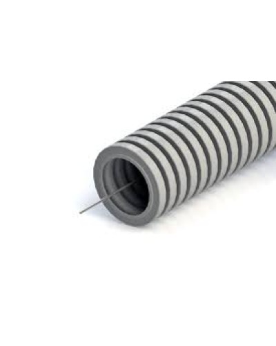 Труба гофрированная ПНД лёгкая 350 Н безгалогенная (HF) стойкая к ультрафиолету серая с/з д16 (100м/5500м уп/пал) Промрукав PR02.0129 в Рубцовске Труба гофрированная Pintop.ru