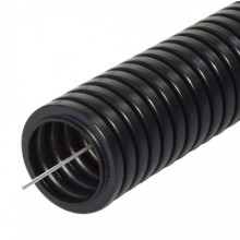 Труба гофрированная ПА негорючая (НГ) стойкая к ультрафиолету (УФ) черная с/з д25 (25м/уп) Промрукав (PR02.0269)